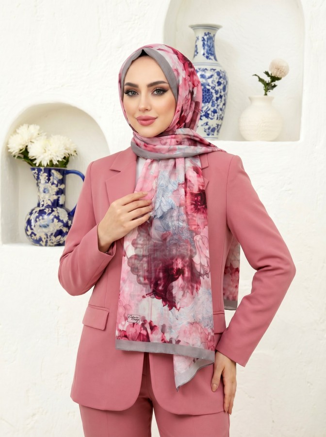 Cappio Sky Bloom Fransız İpeği Şal